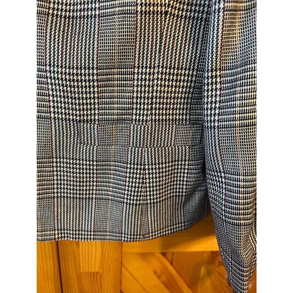VINTAGE Gilmor Womens Lined Black White Houndstooth Blazer READ Size 10 (5176) - Picture 2 of 8